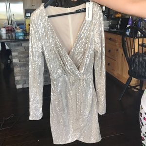 Gold sequin dress